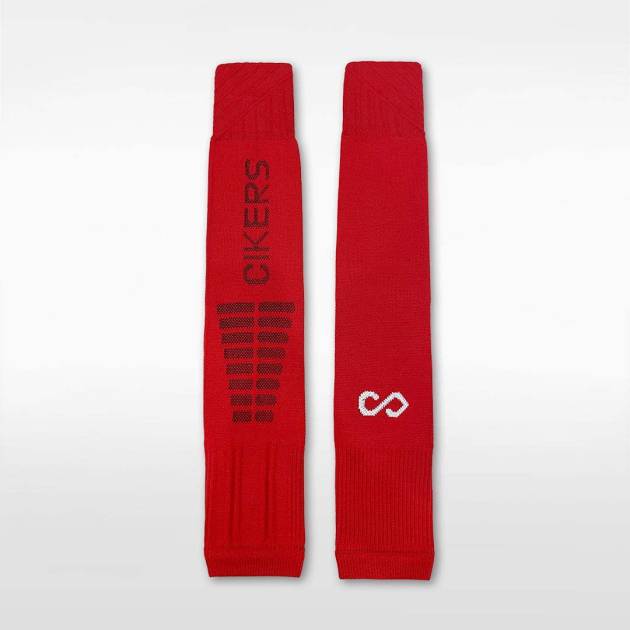 Footless sock red